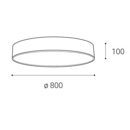 LED2 - Світлодіодний стельовий світильник з регулюванням яскравості MONO LED/100W/230V 3000K/4000K білий