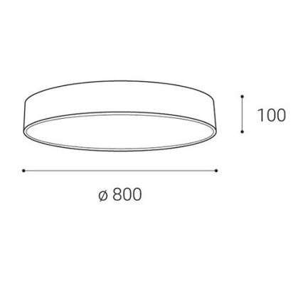 LED2 - Світлодіодний стельовий світильник з регулюванням яскравості MONO LED/100W/230V 3000K/4000K чорний