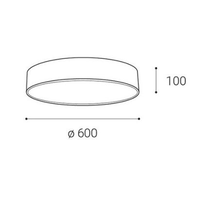 LED2 - Світлодіодний стельовий світильник з регулюванням яскравості MONO LED/60W/230V 3000K/4000K білий