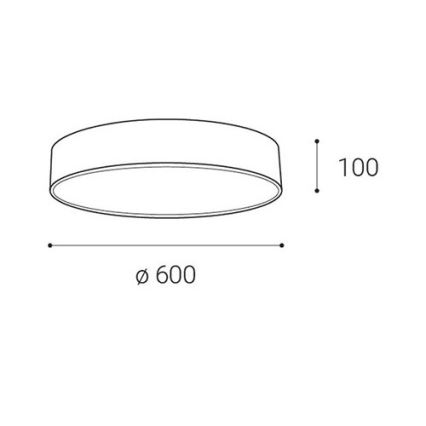 LED2 - Світлодіодний стельовий світильник з регулюванням яскравості MONO LED/60W/230V 3000K/4000K чорний