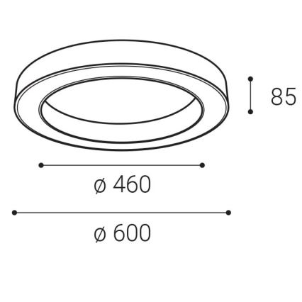 LED2 - Світлодіодний стельовий світильник з регулюванням яскравості SATURN LED/50W/230V 3000K/4000K білий