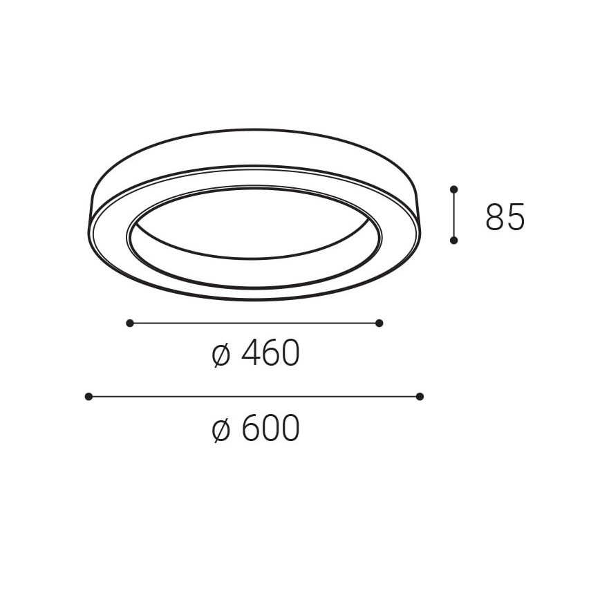 LED2 - Світлодіодний стельовий світильник з регулюванням яскравості SATURN LED/50W/230V 3000K/4000K білий