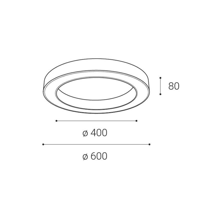 LED2 - Світлодіодний стельовий світильник з регулюванням яскравості SATURN LED/50W/230V 3000K/4000K чорний