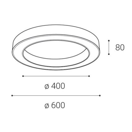 LED2 - Світлодіодний стельовий світильник з регулюванням яскравості SATURN LED/50W/230V 3000K/4000K чорний