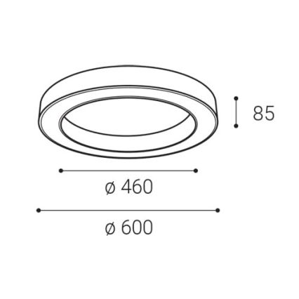 LED2 - Світлодіодний стельовий світильник з регулюванням яскравості SATURN LED/50W/230V 3000K/4000K чорний