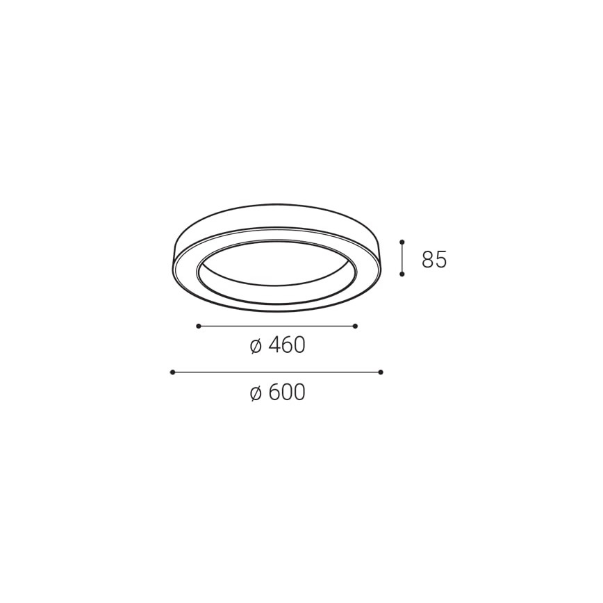 LED2 - Світлодіодний стельовий світильник з регулюванням яскравості SATURN LED/50W/230V 3000K/4000K чорний