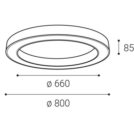 LED2 - Світлодіодний стельовий світильник з регулюванням яскравості SATURN LED/60W/230V 3000K/4000K білий
