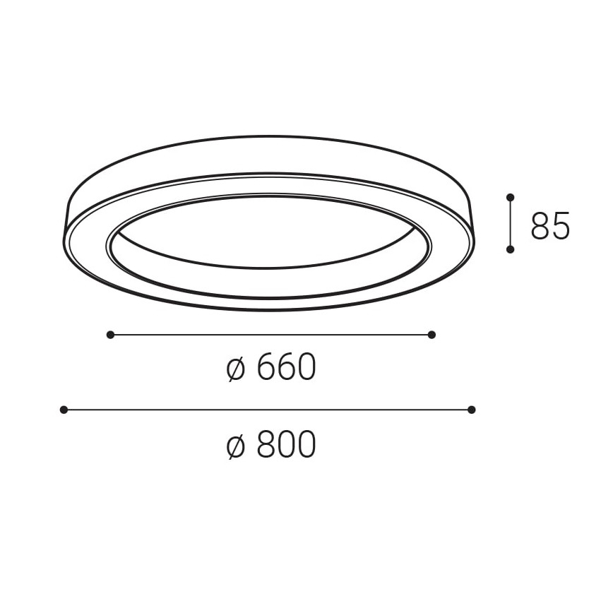 LED2 - Світлодіодний стельовий світильник з регулюванням яскравості SATURN LED/60W/230V 3000K/4000K чорний
