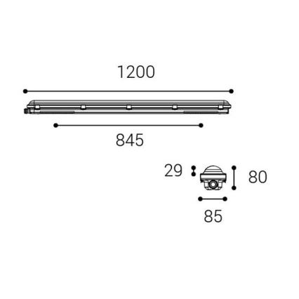 LED2 - Світлодіодний технічний світильник DUSTER LED/35W/230V IP66
