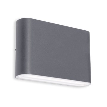 LED2 - Уличный светодиодный настенный светильник FLAT 2xLED/3W/230V IP65 3000K/4000K/5700K черный