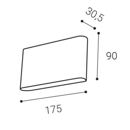 LED2 - Уличный светодиодный настенный светильник FLAT 2xLED/3W/230V IP65 3000K/4000K/5700K белый