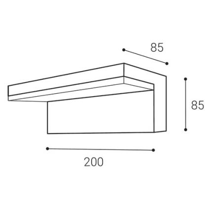 LED2 - Уличный светодиодный настенный светильник HUGO LED/9W/230V IP54 3000K/4000K