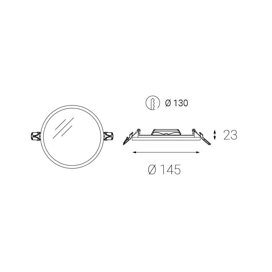 LED2 - Вбудований стельовий LED світильник для ванної SLIM LED/10W/230V IP43 CRI 90