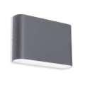 LED2 - Вуличний світлодіодий настінний світильник FLAT 2xLED/3W/230V IP65 3000K/4000K/5700K чорний