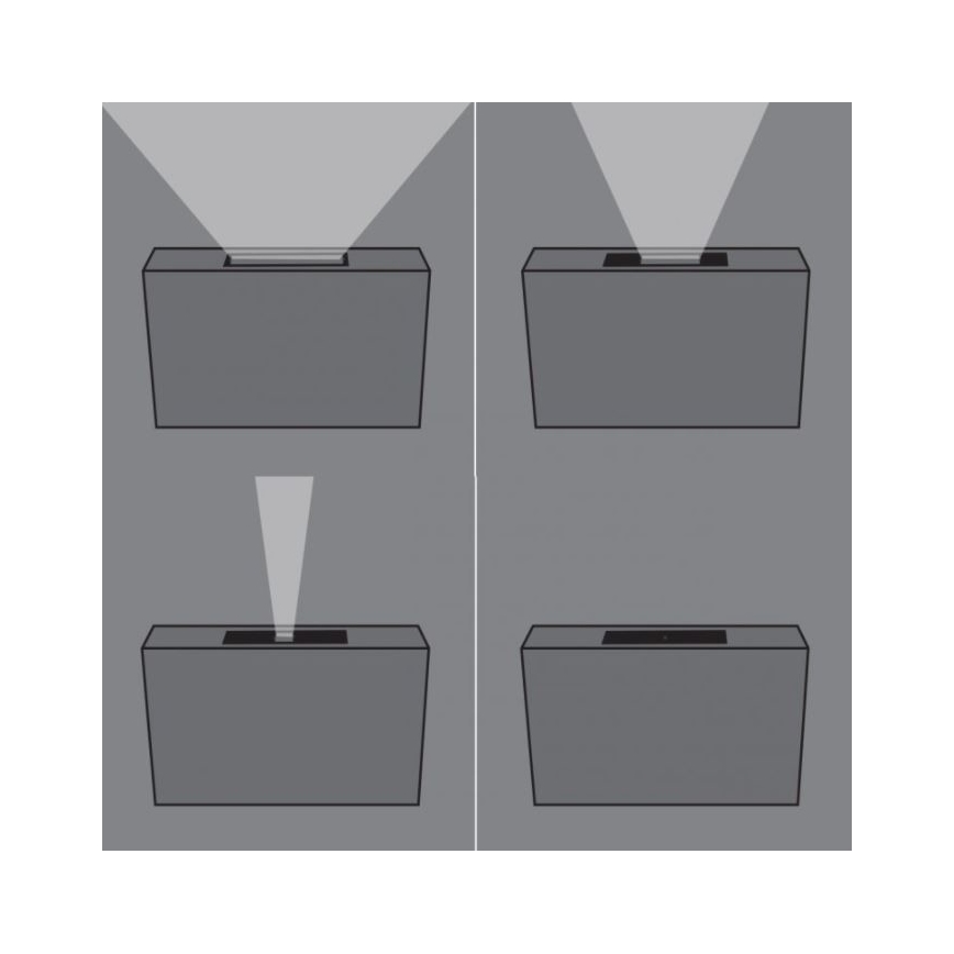 LED2 - Вуличний світлодіодний настінний світильник BLADE 2xLED/12W/230V IP54