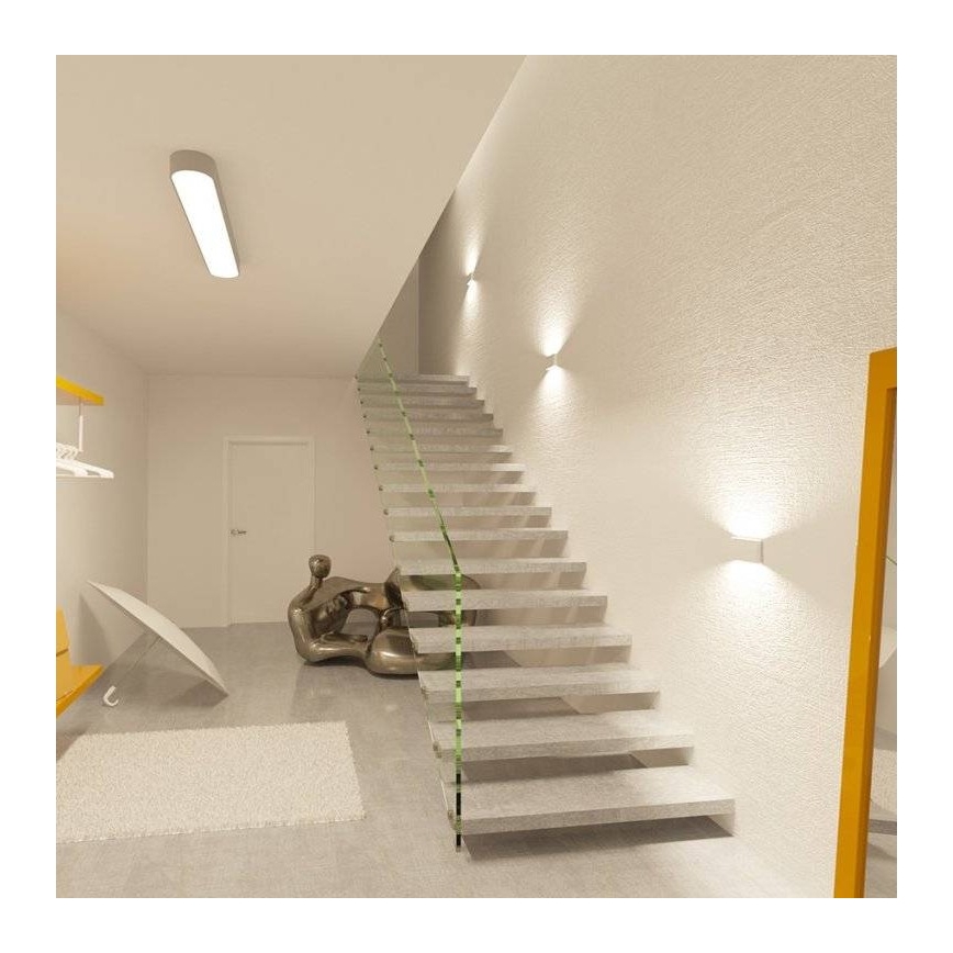 LED2 - Вуличний світлодіодний настінний світильник FLAT 2xLED/3W/230V IP65 3000K/4000K/5700K білий