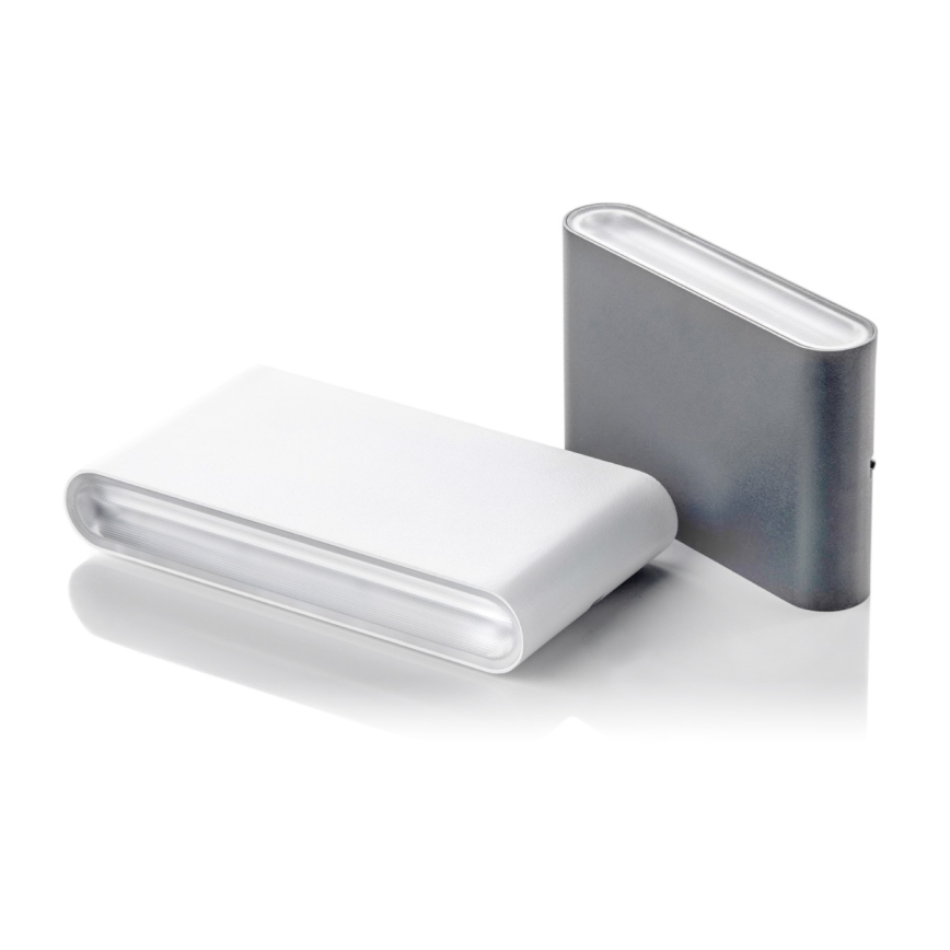 LED2 - Вуличний світлодіодий настінний світильник FLAT 2xLED/3W/230V IP65 3000K/4000K/5700K чорний