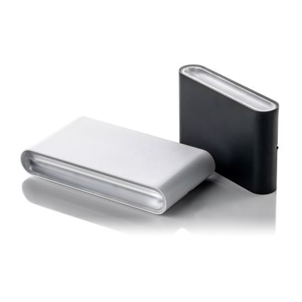 LED2 - Вуличний світлодіодний настінний світильник FLAT 2xLED/5W/230V IP65 3000K/4000K/5700K чорний