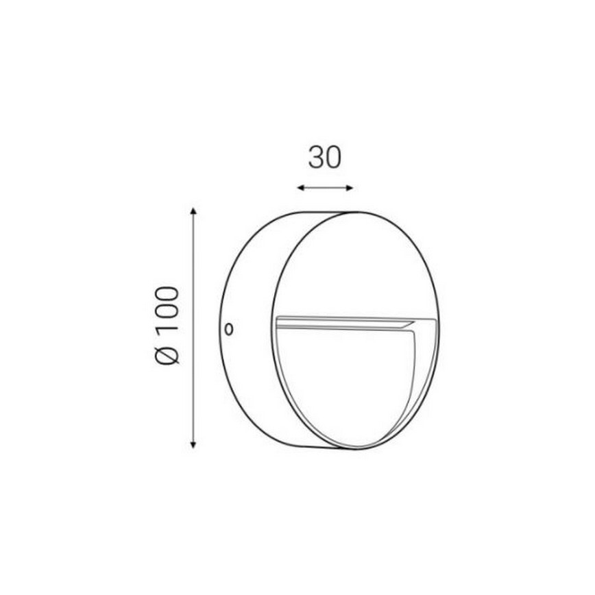LED2 - Вуличний світлодіодний настінний світильник STEP ON LED/3W/230V IP54