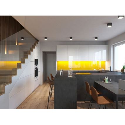 LED2 - Вуличний світлодіодний стельовий світильник CUBE LED/12W/230V антрацит IP54