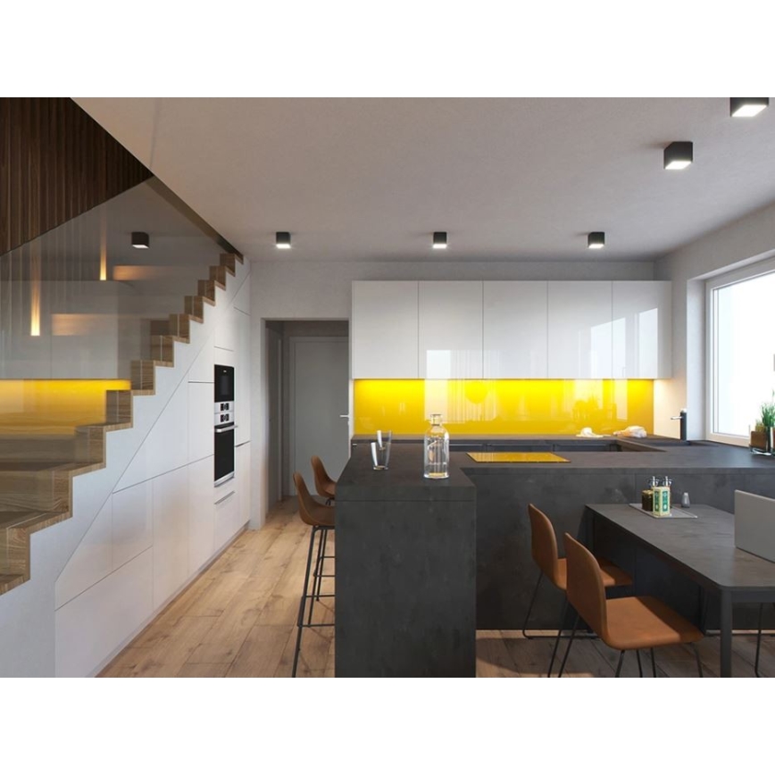 LED2 - Вуличний світлодіодний стельовий світильник CUBE LED/12W/230V антрацит IP54