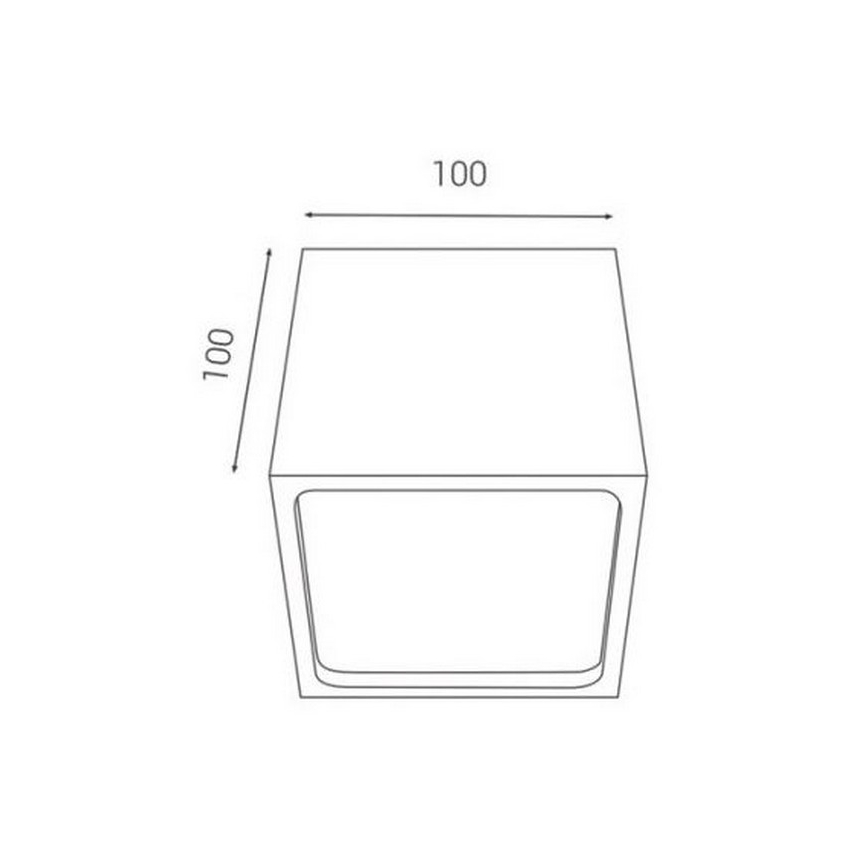 LED2 - Вуличний світлодіодний стельовий світильник CUBE LED/12W/230V антрацит IP54