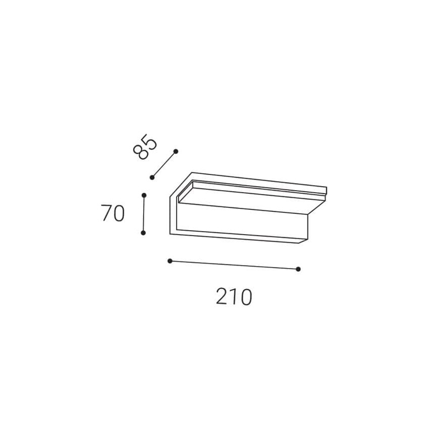 LED2 - Вуличний світлодіодний настінний світильник з датчиком HUGO LED/9W/230V IP54 3000K/4000K