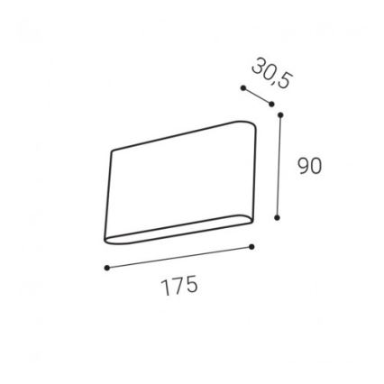 LED2 - Вуличний настінний LED світильник FLAT 2xLED/5W/230V IP65