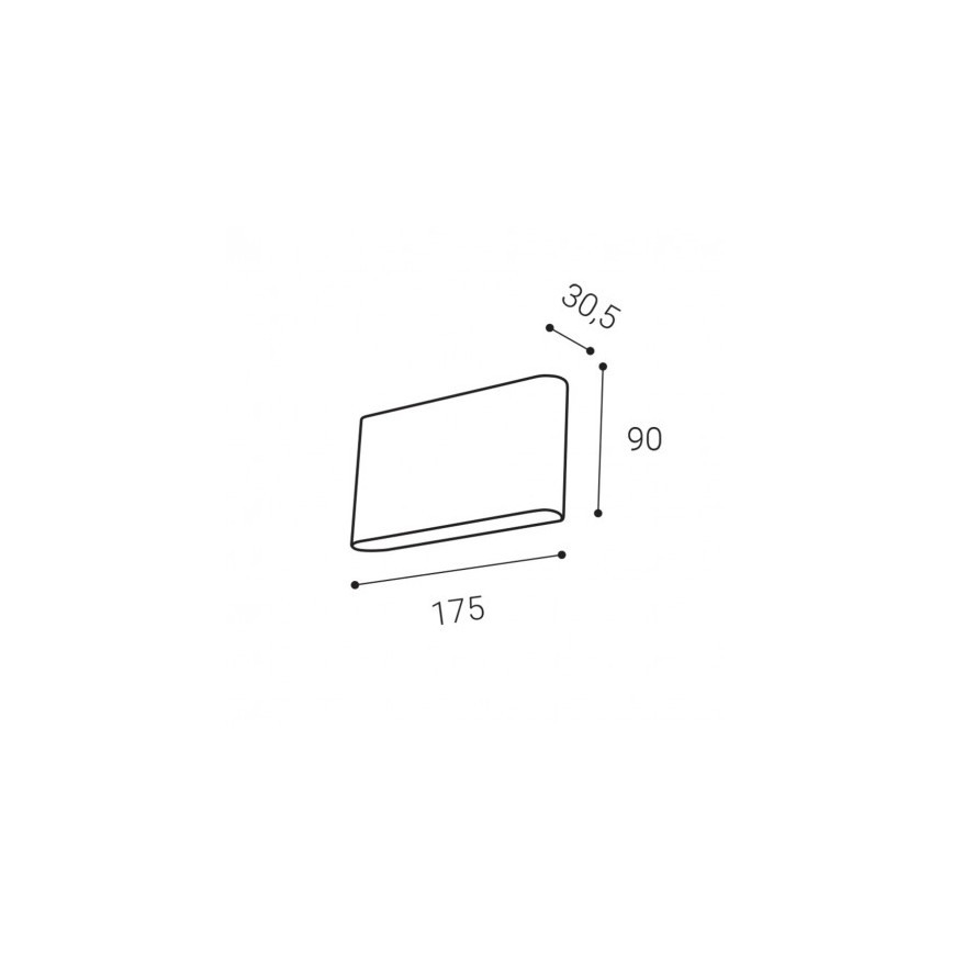 LED2 - Вуличний настінний LED світильник FLAT 2xLED/5W/230V IP65