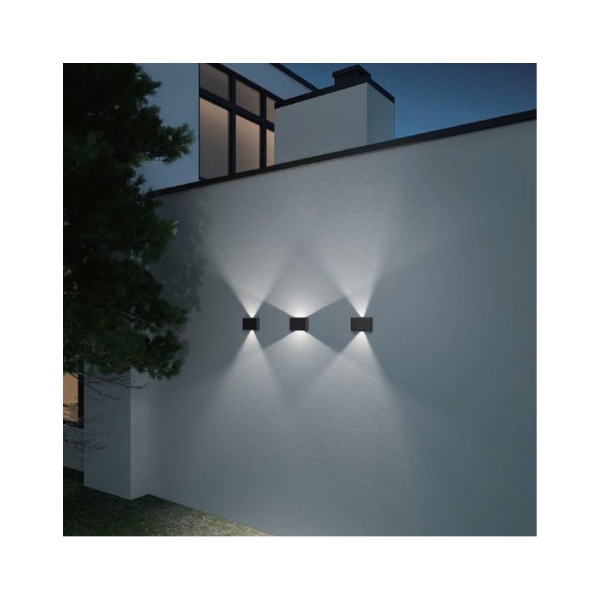 LED2 - Вуличний світлодіодний настінний світильник BLADE 2xLED/12W/230V IP54