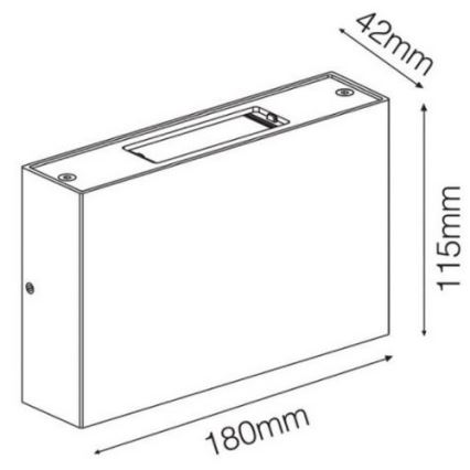LED2 - Вуличний світлодіодний настінний світильник BLADE 2xLED/12W/230V IP54