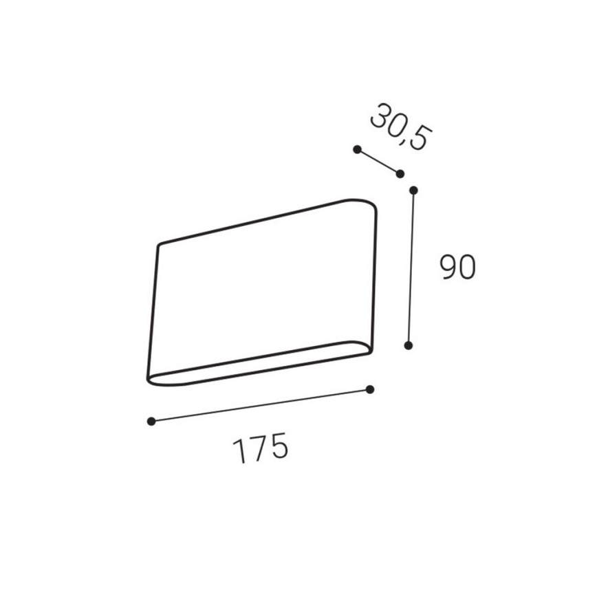 LED2 - Вуличний світлодіодний настінний світильник FLAT 2xLED/3W/230V IP65 3000K/4000K/5700K білий
