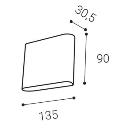 LED2 - Вуличний світлодіодий настінний світильник FLAT 2xLED/3W/230V IP65 3000K/4000K/5700K чорний
