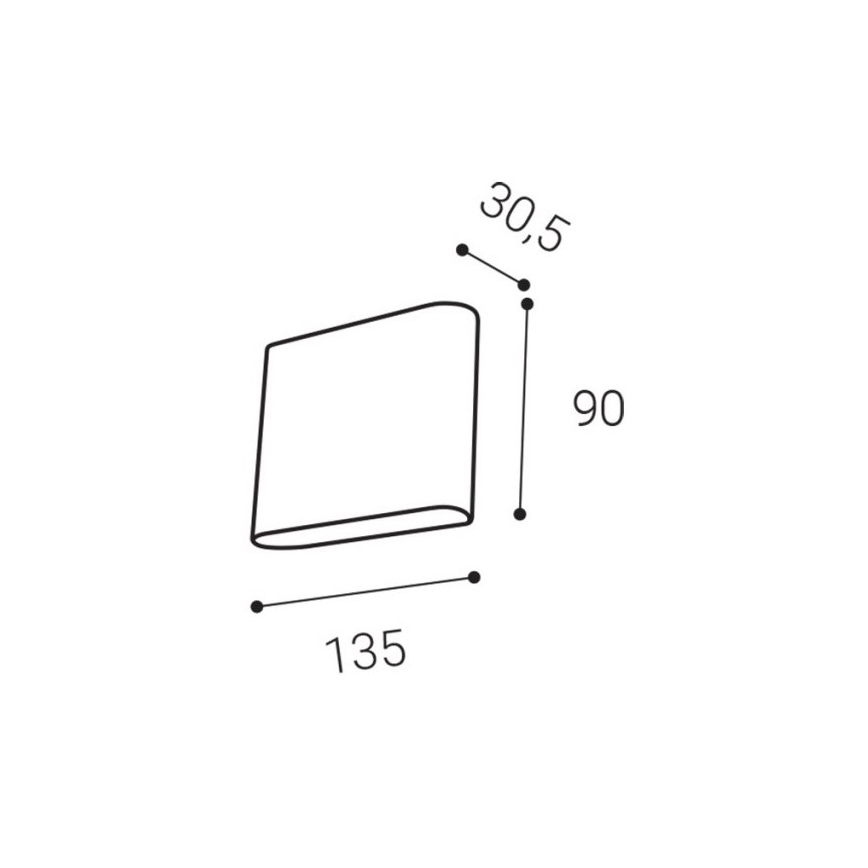 LED2 - Вуличний світлодіодий настінний світильник FLAT 2xLED/3W/230V IP65 3000K/4000K/5700K чорний