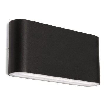 LED2 - Вуличний світлодіодний настінний світильник FLAT 2xLED/5W/230V IP65 3000K/4000K/5700K чорний