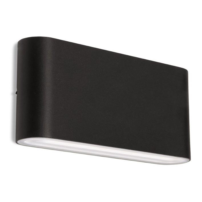 LED2 - Вуличний світлодіодний настінний світильник FLAT 2xLED/5W/230V IP65 3000K/4000K/5700K чорний
