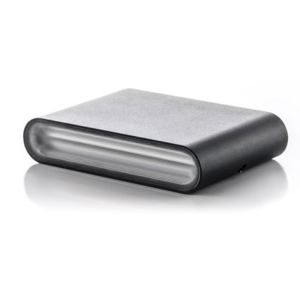 LED2 - Вуличний світлодіодний настінний світильник FLAT 2xLED/5W/230V IP65 3000K/4000K/5700K чорний