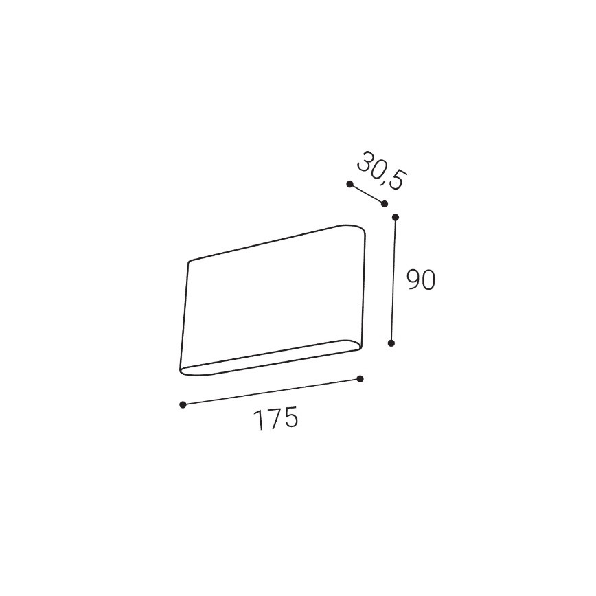 LED2 - Вуличний світлодіодний настінний світильник FLAT 2xLED/5W/230V IP65 3000K/4000K/5700K чорний