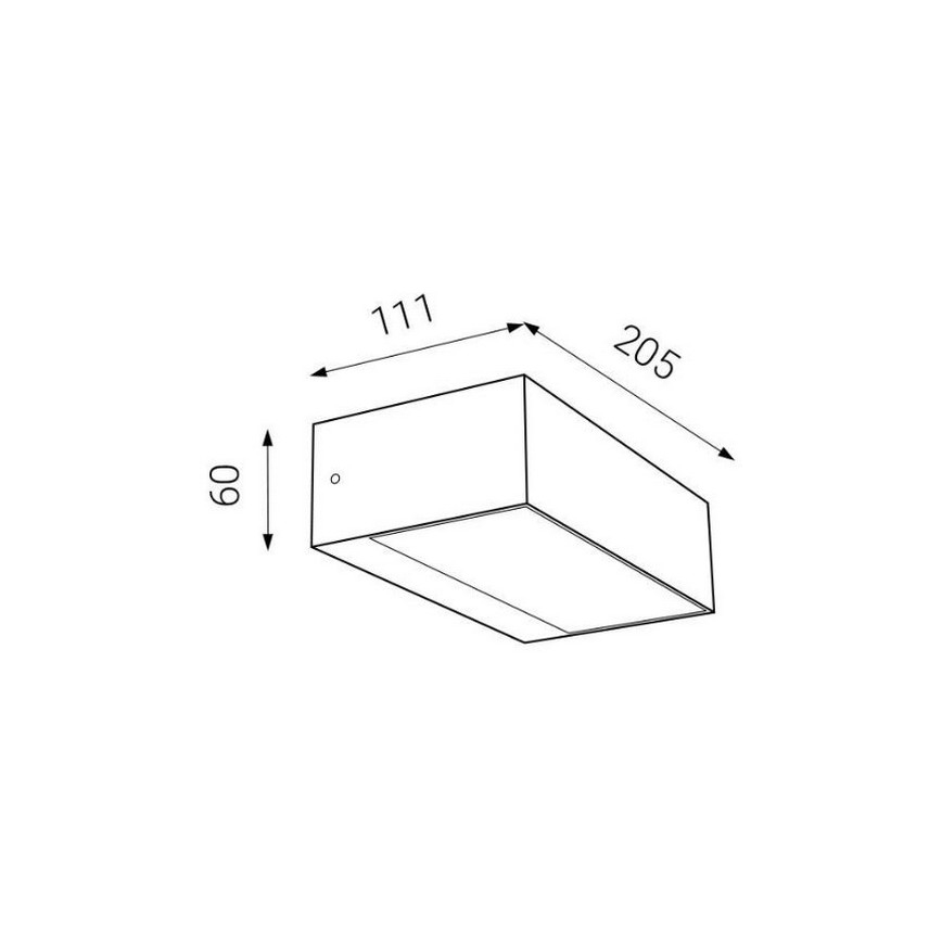 LED2 - Вуличний світлодіодний настінний світильник KVADER LED/9W/230V IP54
