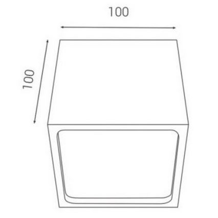 LED2 - Вуличний світлодіодний стельовий світильник CUBE LED/12W/230V антрацит IP54
