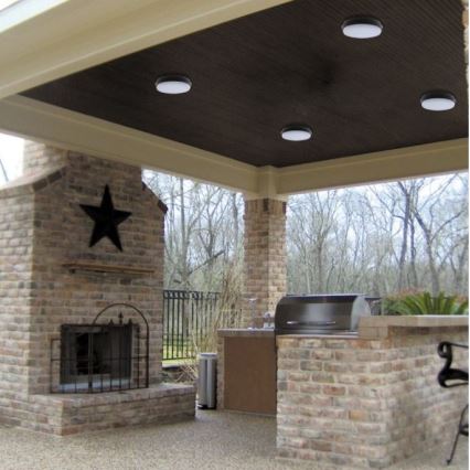 LED2 - Вуличний світлодіодний стельовий світильник LUNA LED/25W/230V  IP54 круглий