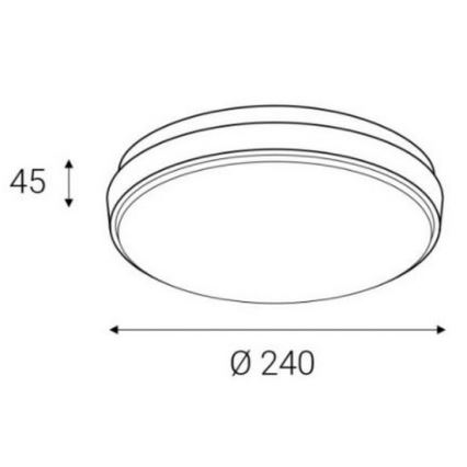 LED2 - Вуличний світлодіодний стельовий світильник LUNA LED/25W/230V  IP54 круглий