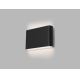LED2 - Вуличний світлодіодий настінний світильник FLAT 2xLED/3W/230V IP65 3000K/4000K/5700K чорний