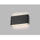 LED2 - Вуличний світлодіодний настінний світильник FLAT 2xLED/6W/230V антрацит IP54