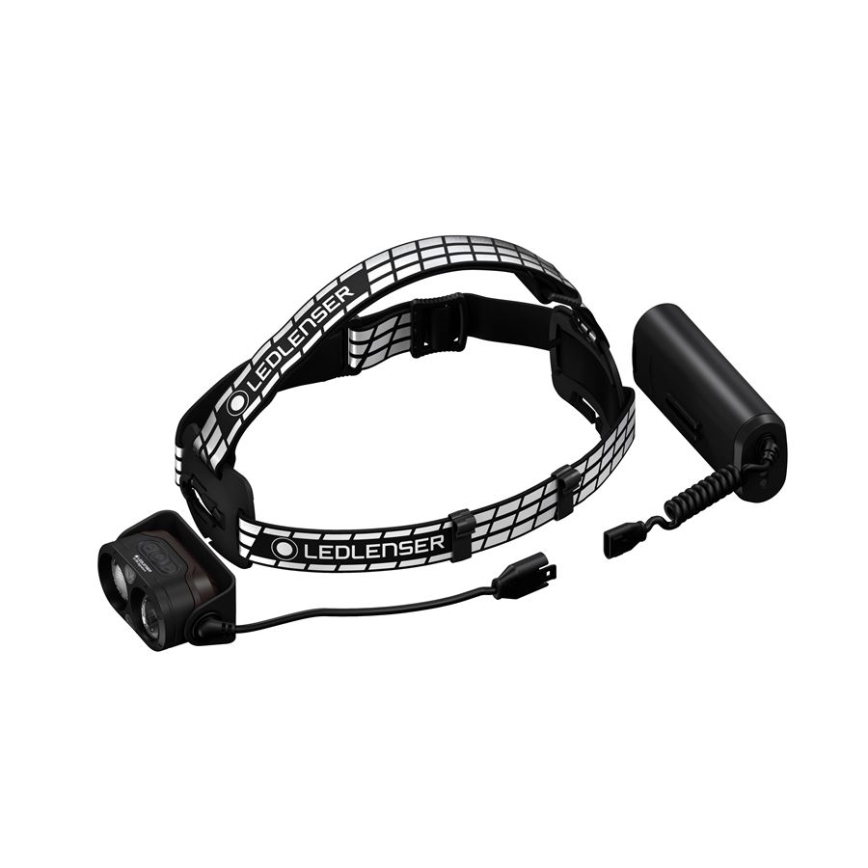 Ledlenser H19R SIGNATURE - диммируемый перезаряжаемый налобный фонарь LED, 4800 mAh, IP68, 4000 лм, до 20 ч работы, черный