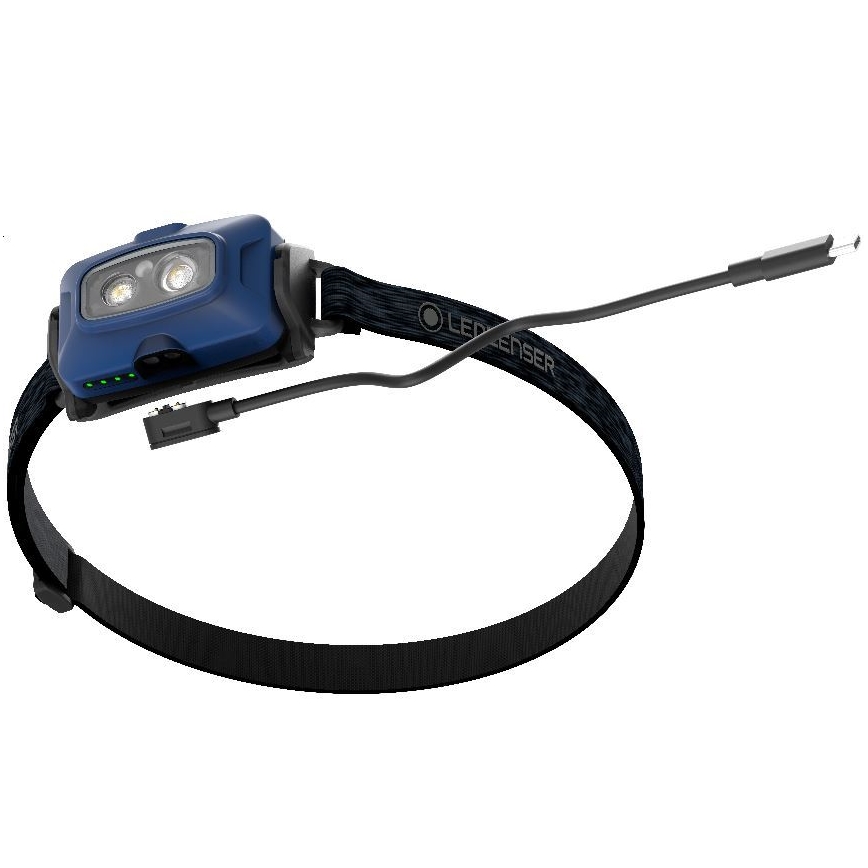 Ledlenser HF4R Core - LED налобний ліхтар з регульованою яскравістю, перезаряджуваний LED/1000 mAh IP68 500 lm 35 h синій