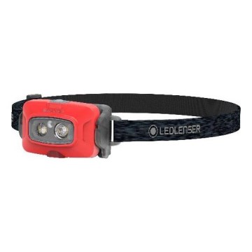 Ledlenser HF4R Core - светодиодный перезаряжаемый налобный фонарь с регулировкой яркости, LED, 1000 mAh, IP68, 500 лм, 35 ч, красный