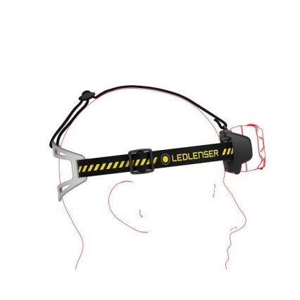 Ledlenser HF8R Work - перезаряджуваний налобний LED-ліхтар з регульованою яскравістю, акумулятор 3700 mAh, IP68, 1600 лм, 90 год, чорний