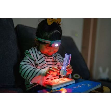 Ledlenser KIDBEAM4 RAINBOW - LED Детский фонарь с плавной регулировкой яркости LED/2xAAA IP44 фиолетовый