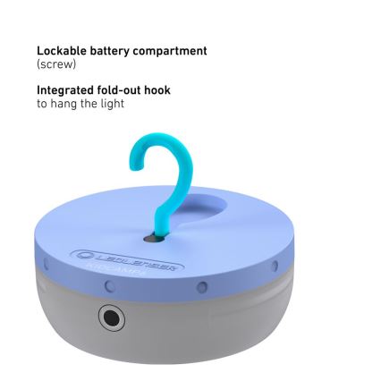 Ledlenser KIDCAMP6 RAINBOW - світлодіодна переносна лампа з регулюванням яскравості LED/3xAAA IP44, синя